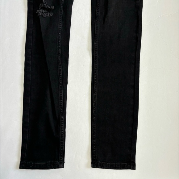 Free People Skinny Jeans Womens 28 Destroyed Distressed Black 30” Inseam - Picture 6 of 11